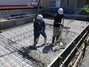 コンクリート　打設　チェック