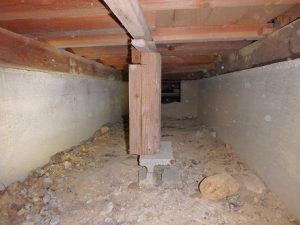 床下　不具合　基礎がない